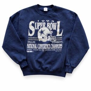 Vintage 1993 Dallas Cowboys Super Bowl Sweatshirt NFL Crewneck Size L